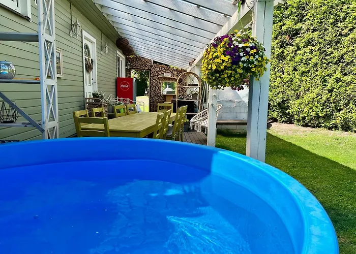 Private Family With Sauna, Hot Tub, Playground And Outside Lounge Area Pärnu